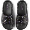 The Children’s Place Girls Everday Slip on Slide Sandals(Black Paint Splatter)