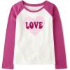 The Children’s Place Girls Long Sleeve Knit Fashion Shirt(Vday Raglan Tee)