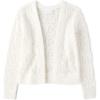 The Children’s Place Girls Long Sleeve Open Front Knit Cardigan(Simply White Pointelle)