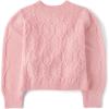 The Children’s Place Girls Long Sleeve Pullover Cable Knit Sweater(Lt Plum)