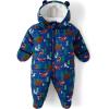 The Children’s Place Unisex-Baby And Newborn Fleece Hoodie Zip-front Snowsuit Bunting(Galactic)