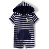 The Children’s Place baby-boys And Newborn Short Sleeve Romper(Dino Hoodie)