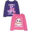 The Children’s Place baby-girls And Toddler Unicorns,butterflies,trends Long Sleeve Graphic T-shirts,2 Pack(Mommys Cuteasaurus/Love Mommy)
