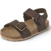 The Children’s Place boys Baby Boys and Toddler Casual Adjustable Double Buckle Flat Sandals(Brown)