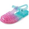 The Children’s Place girls Girls Jelly Fisherman Sandals(Glitter Ombre Multicolor)