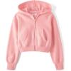 The Children’s Place girls Long Sleeve Hooded Fleece Full Zip Up(Fuzzy Pink)