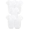 The Children’s Place unisex-baby And Newborn Short Sleeve Bodysuits, Multipacks(White – 5 Pack)