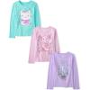 The Children’s Place,Girls,Assorted Everyday Long Sleeve Graphic T-Shirts,Cat/XOLOTL/Fox 3-Pack,Medium