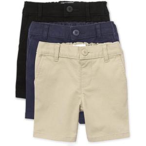 The Children’S Place Baby-Girls And Toddler Girls Chino Shorts(Black/Sandy/Tidal 3 Pack)