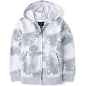 The Children’s Place Active Long Sleeve Hooded Full Zip Front Sweatshirt(Cinder)