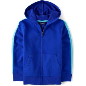 The Children’s Place Active Long Sleeve Hooded Full Zip Front Sweatshirt(Renew Blue)