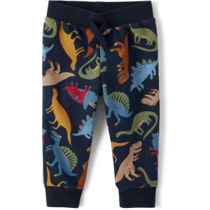 The Children’s Place Baby Boy and Toddler Fleece Jogger Pants(Blue Dino)