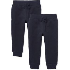 The Children’s Place Baby Boys’ Active Fleece Jogger Pants(New Navy 2-pack)