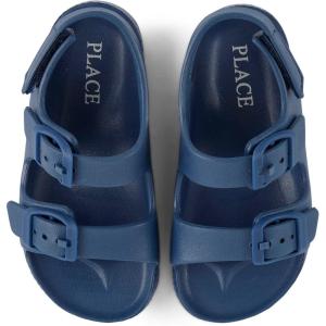 The Children’s Place Baby Boys and Toddler Everyday Double Buckle Slide Sandals with Backstrap(Dk Blue)