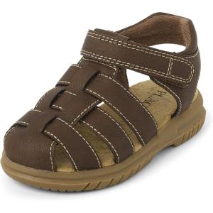 The Children’s Place Baby Boys and Toddler Fisherman Sandals, Brown(Dark Brown)