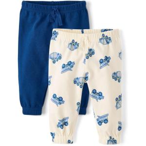 The Children’s Place Baby-Boys and Newborn Pull on Cotton Shorts(Blue/Trucks 2-pack)