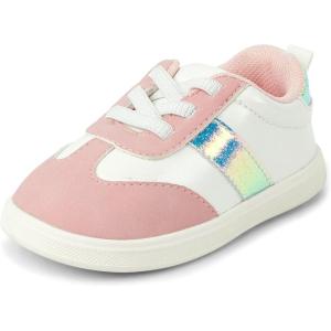 The Children’s Place Baby-Girls and Newborn Girls First Steps Sneakers(Colorblock Pink)
