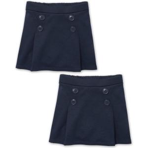 The Children’s Place Baby-Girls and Toddler Ponte Knit Button Skort(Tidal 2 Pack)
