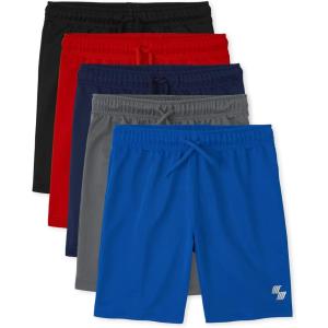 The Children’s Place Boys Athletic Basketball Shorts(Black/Tidal/Red/Blue/Gray)