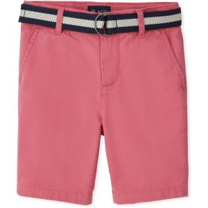 The Children’s Place Boys’ Belted Chino Shorts(Astilbe Pink)