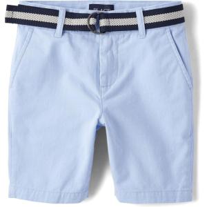The Children’s Place Boys’ Belted Chino Shorts(Whirlwind Blue)