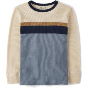 The Children’s Place Boys Long Sleeve Everyday Casual Knit Shirt(Brook Stripe-waffle)