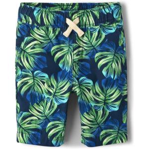 The Children’s Place Boys’ Pull on Jogger Shorts(Leaf Tidal)