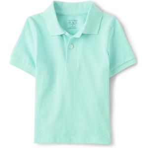 The Children’s Place Boys’ Uniform Performance Polo(Mellow Aqua)