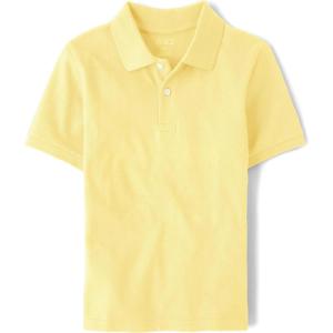The Children’s Place Boys’ Uniform Short Sleeve Pique Polo(New Yellow)