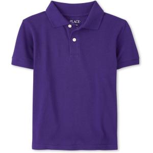 The Children’s Place Boys’ Uniform Short Sleeve Pique Polo(Regal Violet)