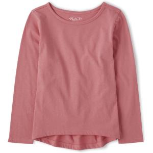 The Children’s Place Girls Single Long Sleeve Basic Layering T-Shirt(Lotus Flower)