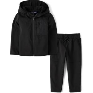 The Children’s Place baby-boys And Toddler Active Sweatshirt and Sweatpant, 2 Piece Outfit(Onyx)