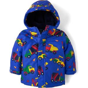 The Children’s Place baby-boys And Toddler Heavy 3 in 1 Winter Jacket, Wind-resistant Water-resistant Shell, Fleece Inner(Cobalt Cars)