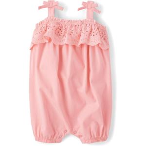 The Children’s Place baby-girls And Newborn Everyday Summer Rompers(Fuzzy Pink)