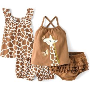 The Children’s Place baby-girls And Newborn Summer Playwear 4 Piece Set(Giraffe 4 Pc)