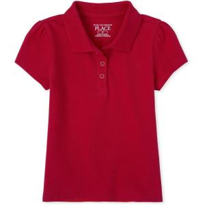 The Children’s Place baby-girls And Toddler Short Sleeve Pique Polo(Ruby Single)