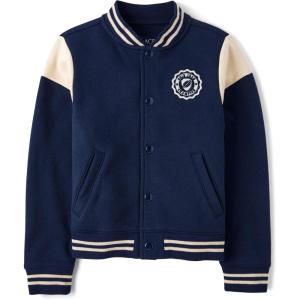 The Children’s Place boys Bomber Varsity Jacket(Tidal)