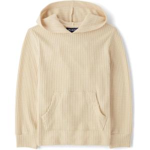 The Children’s Place boys Long Sleeve Thermal Knit Hooded Pullover(Haystack)