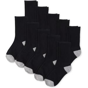 The Children’s Place boys Socks 3-pack(Black 10-pack)