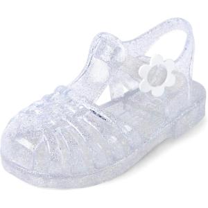 The Children’s Place girls And Toddler Girls Jelly Fisherman SandalsSandal(Clear Silver Glitter)