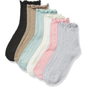 The Children’s Place girls Midi Socks Variety Pack(Multicolor Lettuce 6-pack)