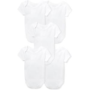 The Children’s Place unisex-baby And Newborn Short Sleeve Bodysuits, Multipacks(White – 5 Pack)