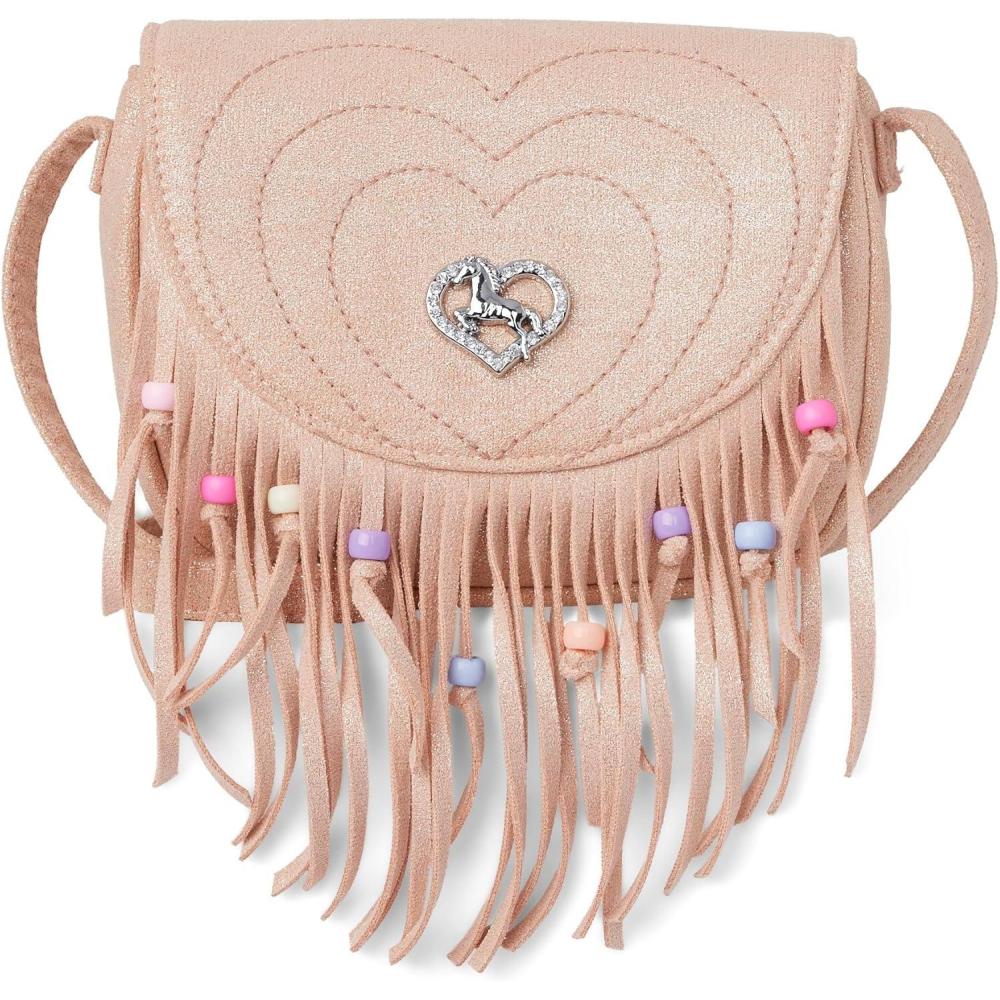 imageThe Childrens Place girls Fashion BagPink Fringe Crossbody