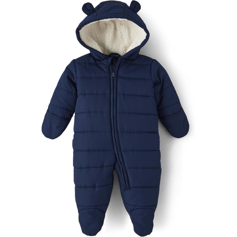 imageThe Childrens Place unisexbaby And Newborn Fleece Hoodie Zip Front Bunting SnowsuitTidal