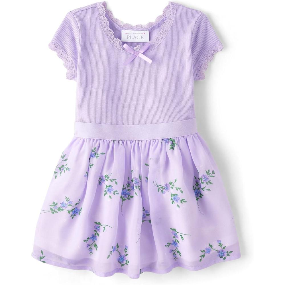 imageThe Childrens Placeand Toddler Girls Short Sleeve Fashion DressLoveable