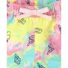 The Children’s Place Baby Girls’ and Toddler Tie Front Denim Pull On Shorts(Ice Cream Tie Dye)