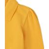 The Children’s Place Girls’ Long Sleeve Ruffle Pique Polo(Yellow Pencil)