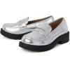 The Children’s Place Girls’ Slip-On Loafer(Silver Platform)
