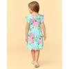 The Children’s Place Girls and Toddler Short Sleeve Fashion Dress(Green Floral Babydoll)