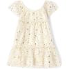 The Children’s Place Girls and Toddler Short Sleeve Fashion Dress(Starry Mesh)